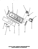 GRAPHIC PANEL, CONTROL HOOD & CONTROLS Diagram and Parts List for AWM593L2  Amana Washer