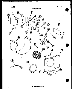 Interior Parts Diagram and Parts List for 619-3P P54720-45R Amana Air Conditioner