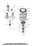AGITATOR / DRIVE BELL / SEAL KIT / TUB & HUB Diagram and Parts List for LW6111LB PLW6111LB A Amana Washer
