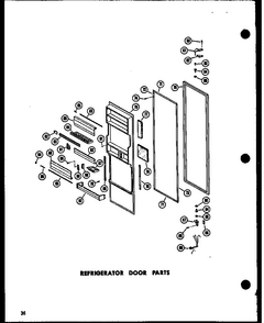 Refrigerator Door Parts Diagram and Parts List for SRN22N-C-P60230-17WC  Amana Refrigerator