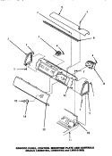 GRAPHIC PANEL, CTRL MTG PLATE & CTRLS Diagram and Parts List for LW6101WB PLW6101WB B Amana Washer