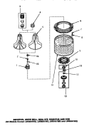 AGITATOR / DRIVE BELL / SEAL KIT / TUB & HUB Diagram and Parts List for LW6163LM PLW6163LM A Amana Washer