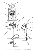 MOTOR, MTG BRKT, BELT, PUMP & IDLER ASSY Diagram and Parts List for LW6163LM PLW6163LM A Amana Washer