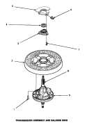 TRANSMISSION ASSY & BALANCE RING Diagram and Parts List for LW6163LM PLW6163LM A Amana Washer