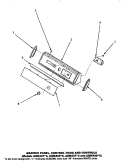 GRAPHIC PANEL, CONTROL HOOD & CONTROLS Diagram and Parts List for AEM427W2  Amana Dryer