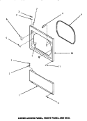 LOWER ACCESS PANEL, FRONT PANEL & SEAL Diagram and Parts List for AEM427W2  Amana Dryer