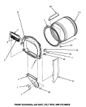 FR BLKHD, AIR DUCT, FELT SEAL & CYLINDER Diagram and Parts List for AEM427W2  Amana Dryer