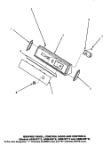 GRAPHIC PANEL, CONTROL HOOD & CONTROLS Diagram and Parts List for AGM429W2  Amana Dryer