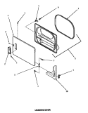 LOADING DOOR Diagram and Parts List for AGM429W2  Amana Dryer