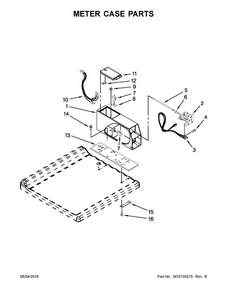 Meter Case Parts Diagram and Parts List for MHN33PDCXW0  Maytag Washer