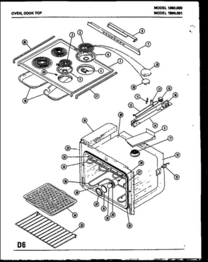 03 - Oven Diagram and Parts List for 1990001  Litton Microwave Oven Combo