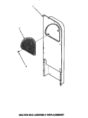 HEATER BOX ASSY REPLACEMENT Diagram and Parts List for AGM429W2  Amana Dryer