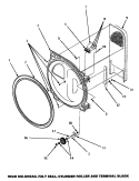 BULKHEAD / FELT SEAL / CYL ROLLER & TERM BLK Diagram and Parts List for AEM477W2  Amana Dryer