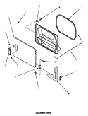 LOADING DOOR Diagram and Parts List for AGM479W2  Amana Dryer