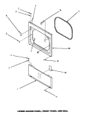 LOWER ACCESS PANEL, FRONT PANEL & SEAL Diagram and Parts List for AGM479W2  Amana Dryer