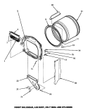FR BLKHD, AIR DUCT, FELT SEAL & CYLINDER Diagram and Parts List for AGM479W2  Amana Dryer
