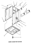 CABINET, EXHAUST DUCT & BASE Diagram and Parts List for AGM479W2  Amana Dryer