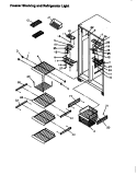 FZ SHELVING AND REF LIGHT Diagram and Parts List for SX22SW P1190205W W Amana Refrigerator