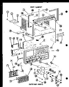 Exterior Parts Diagram and Parts List for 10-2NM P54974-2R Amana Air Conditioner