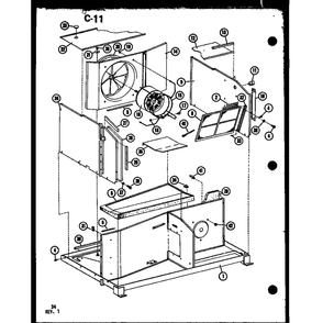 Diagram 21 Diagram and Parts List for 915-5E35S P76120-6R Amana Air Conditioner