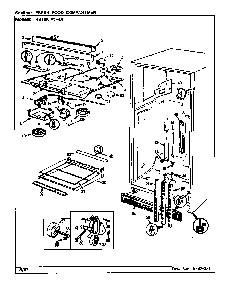 Fresh Food Compartment Diagram and Parts List for RB19KY-4A BG64A Magic Chef Refrigerator