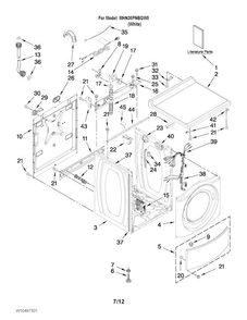 Part Location Diagram of W10487509 Whirlpool INSTALLATION INSTRUCTIONS