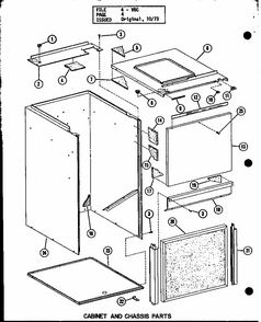 Cabinet And Chasis Parts Diagram and Parts List for VBC-35 P54882-3 Amana Air Conditioner