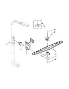 Upper Wash And Rinse Parts Diagram and Parts List for MDB8959SBW2  Maytag Dishwasher
