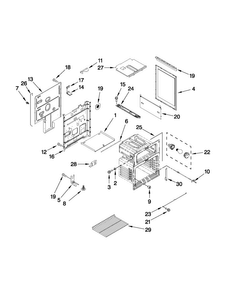 Chassis Parts Diagram and Parts List for MGT8655XW02  Maytag Range