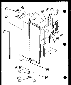 Refrigerator Door Diagram and Parts List for SX25M2L-P1154902WL  Amana Refrigerator