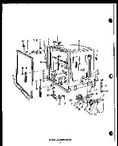 Section 3 Diagram and Parts List for DCR225-1V-OS  Caloric Dishwasher