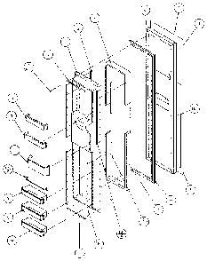 Freezer Door Diagram and Parts List for 36271-P1121801W  Amana Refrigerator