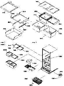Shelving Diagram and Parts List for BRF20TLW-P1199201WL  Amana Refrigerator