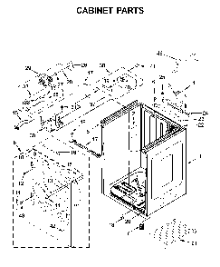 Cabinet parts Diagram and Parts List for MGD8230HC0  Maytag Dryer