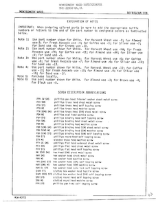 Explanation Of Notes/screw Descriptions Diagram and Parts List for 22902-OA  Admiral Refrigerator