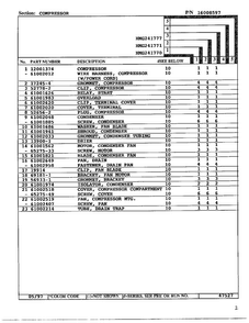 Compressor Page 2 Diagram and Parts List for HMG241771  Admiral Refrigerator