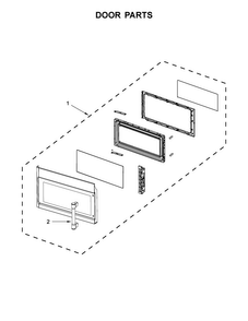 Door Parts Diagram and Parts List for MMV1174FS0  Maytag Microwave