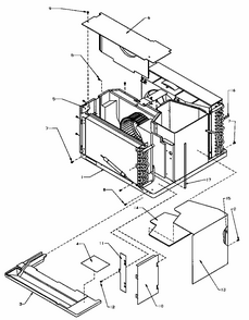 Miscellaneous Chassis Assy Parts Diagram and Parts List for 10QZ22TB-P1200901R  Amana Air Conditioner