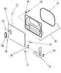 Part Location Diagram of 500035 Whirlpool COMPLETE LOADING DOOR ASSEMBLY