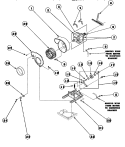 MOTOR, EXHAUST FAN AND BELT Diagram and Parts List for LE8267L2 PLE8267L2 Amana Dryer