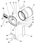 FR BLKHD, AIR DUCT, FELT SEAL & CYLINDER Diagram and Parts List for LE8267L2 PLE8267L2 Amana Dryer