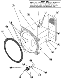 REAR BLKHD / FELT SEAL / CYL ROLLER & TERM Diagram and Parts List for LE8267L2 PLE8267L2 Amana Dryer