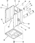 CABINET, EXHAUST DUCT AND BASE Diagram and Parts List for LE8267L2 PLE8267L2 Amana Dryer