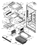 REF / FZ SHELVING Diagram and Parts List for BX20R P1161506W Amana Refrigerator