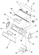 GRAPHIC PANEL, CTRL MTG PLATE AND CTRLS Diagram and Parts List for LW6163WM PLW6163WM A Amana Washer