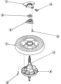 TRANSMISSION ASSY AND BALANCE RING Diagram and Parts List for LW6163WM PLW6163WM A Amana Washer