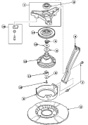 BRG HSG / BRAKE PULLEY & PIVOT DOME Diagram and Parts List for LW6163WM PLW6163WM A Amana Washer