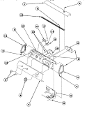 GRAPHIC PANEL, CONTROL HOOD AND CONTROLS Diagram and Parts List for LG4209W2 PLG4209W2 Amana Dryer