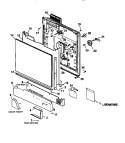 DOOR Diagram and Parts List for CDU600CB P1188317W Amana Dishwasher