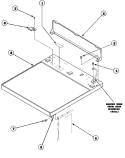 CABINET TOP AND CONTROL HOOD REAR PANEL Diagram and Parts List for LG8163LM PLG8163LM Amana Dryer